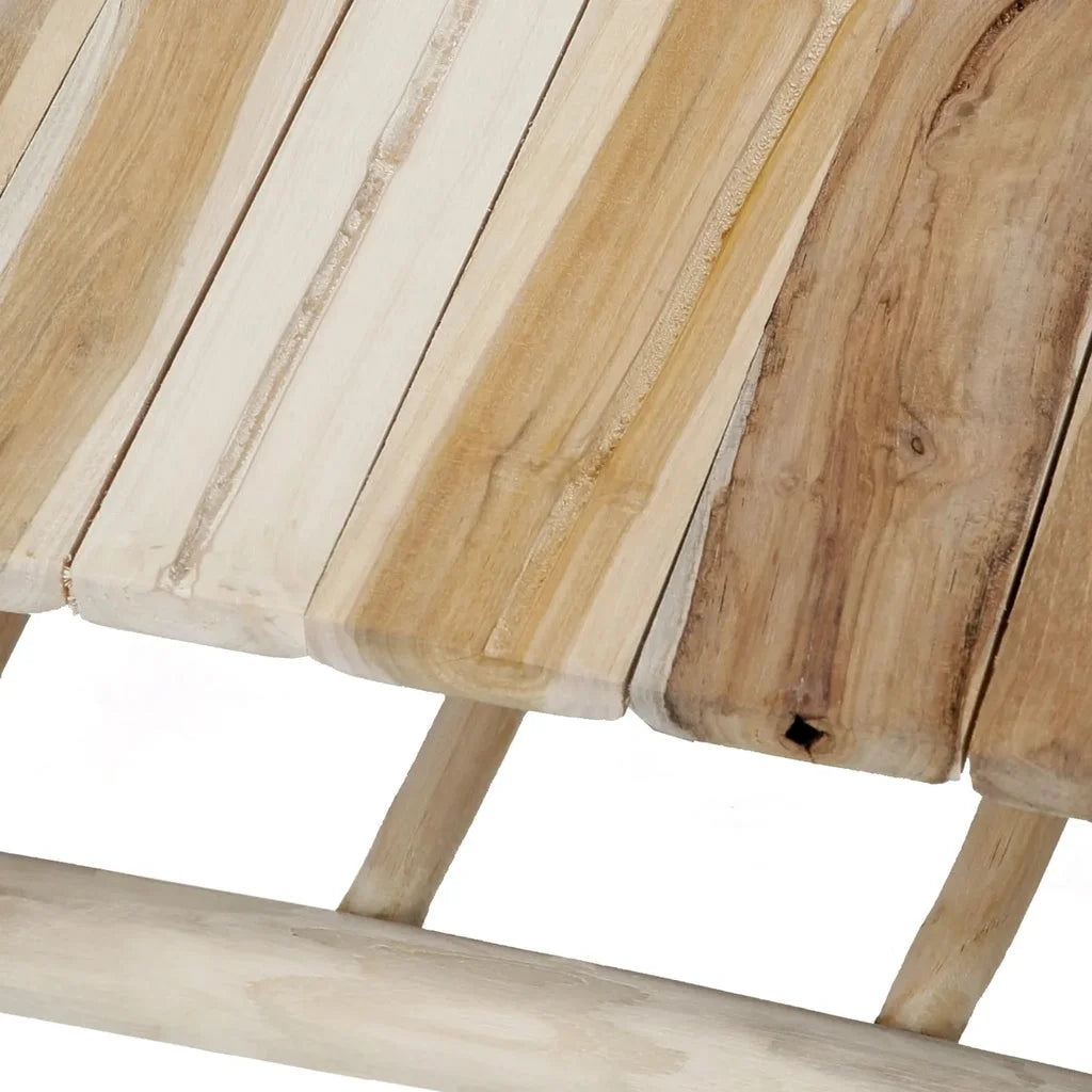 Détail du banc en lattes de bois pour La table basse Island Naturelle