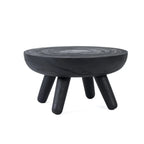 Tabouret en bois noir à trois pieds, idéal pour La table basse Losten Noir