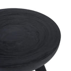 Tabouret rond en bois noir pour La table basse Losten Noir