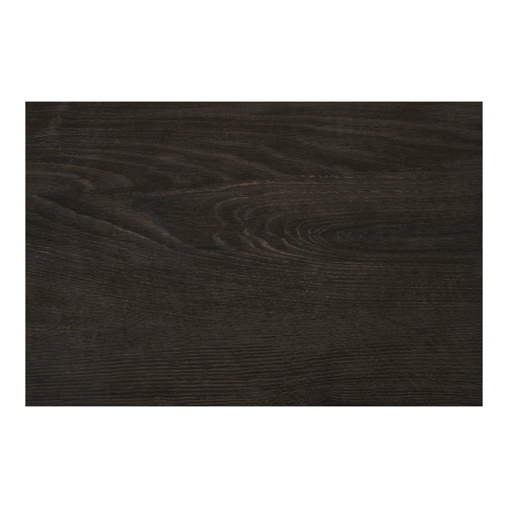 Table basse ovale en bois foncé texturé, 100x50 cm