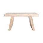 Table basse rectangulaire en bois de manguier naturel sculpté 40x25 cm rustique