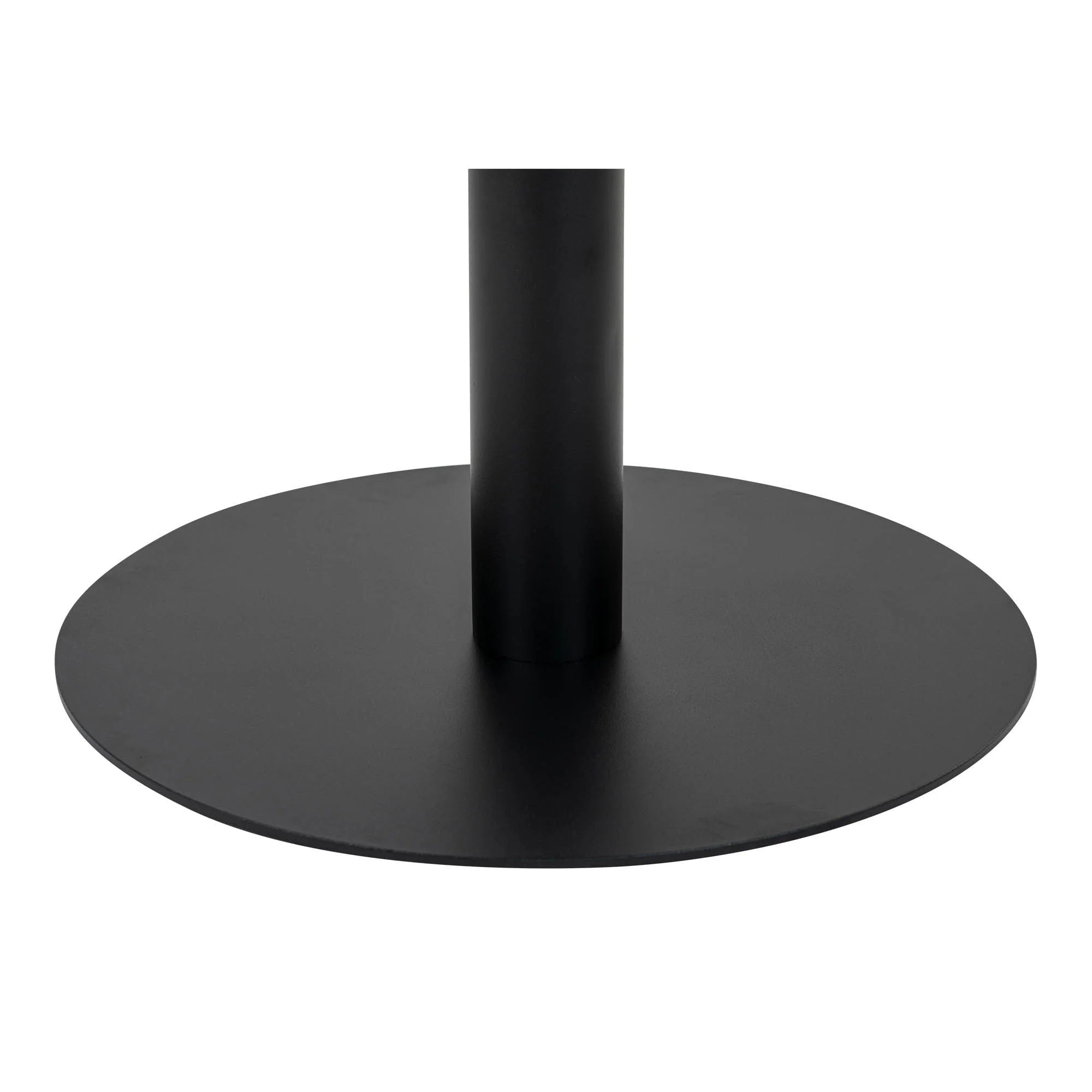 Base de table ronde noire avec pied central, aspect marbre, diamètre 70 cm