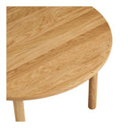Table basse ronde en bois de chêne clair naturel Ø70 cm