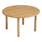 Table basse ronde en bois de chêne naturel avec quatre jambes pour salon – Ø70 cm