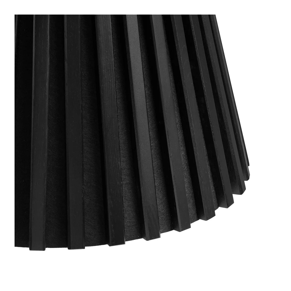 Table basse ronde en bois noir avec base rainurée, Ø70 cm