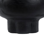 Table basse ronde en bois de suar noir forme champignon – Ø60 cm