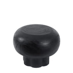Table basse ronde en bois de suar noir forme champignon – Ø60 cm
