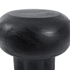 Table basse ronde en bois de suar noir forme champignon – Ø60 cm