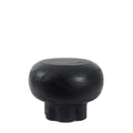 Table basse ronde en bois de suar noir forme champignon – Ø60 cm