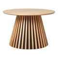 Table basse ronde en chêne plaqué naturel pour salon – Ø70 cm