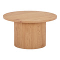 Table basse ronde en MDF chêne clair Ø80 cm