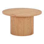 Table basse ronde en MDF chêne clair Ø80 cm