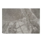 Dalle de marbre gris et blanc veiné, fini poli naturel, imitation MDF ø60 cm