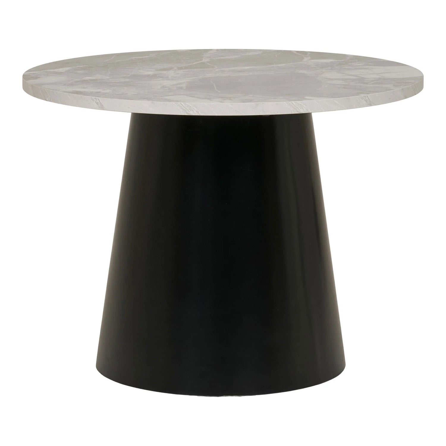 Table basse ronde en MDF imitation marbre gris ø60 cm