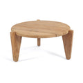 Table basse ronde en teck recyclé pour extérieur naturel – Ø70 cm