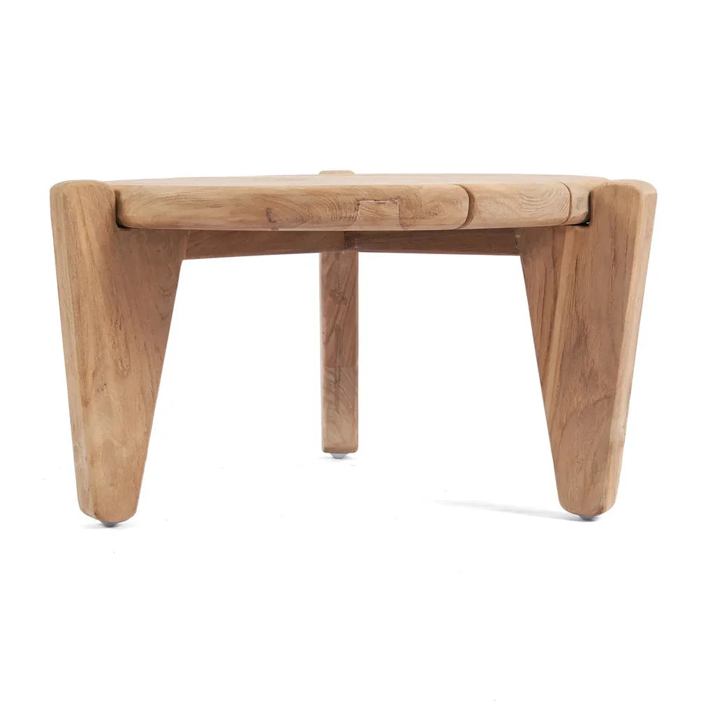 Tabouret rond en bois à trois pieds pour La table basse Seseh M Extérieure