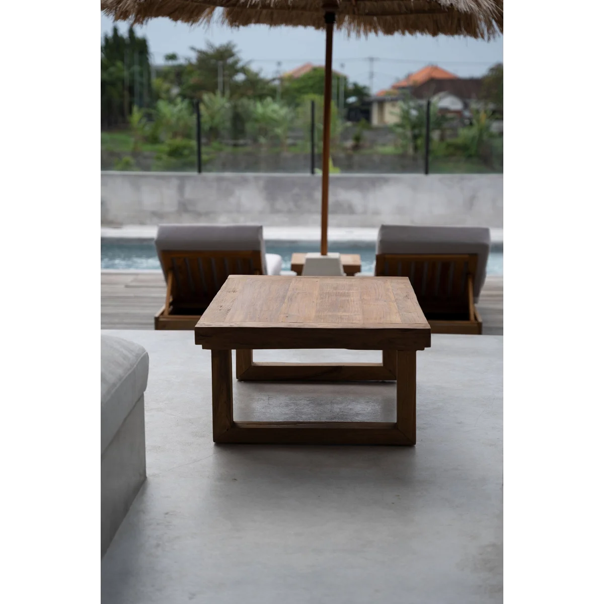 Table basse en teck recyclé naturel 110x70 cm