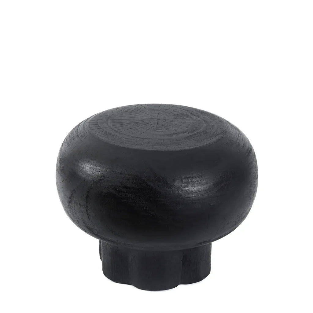 Poignée noire en bois en forme de champignon pour la table basse Tutup Noire
