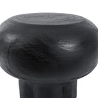 Tabouret en bois noir en forme de champignon pour La table basse Tutup Noire