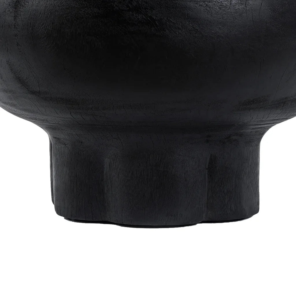 Base en pied noir, texturée pour la table basse Tutup Noire