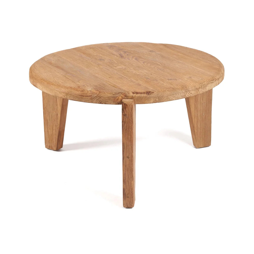 Table basse ronde en bois naturel La table basse Wabi Sabi idéal pour salon