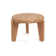 Tabouret rond en bois avec trois jambes, style Wabi Sabi pour La table basse Wabi Sabi S