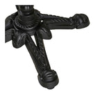 Base en fonte noire pour table bistrot ronde marbre blanc bord doré Ø60 cm