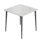 Table carrée 4 personnes fond blanc