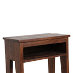 Table de chevet en bois recyclé marron 50x30 cm niche ouverte rustique