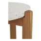 Table d’appoint en acacia et terrazzo naturel ø37x46 cm