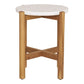 Table d’appoint en acacia et terrazzo naturel ø37x46 cm