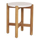 Table d’appoint en acacia et terrazzo naturel ø37x46 cm