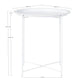 Table d’appoint en acier blanc Ø47 cm ronde