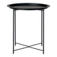 Table d’appoint en acier noir rond Ø47 cm