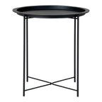 Table d’appoint en acier noir rond Ø47 cm