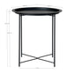 Table d’appoint en acier noir rond Ø47 cm