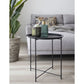 Table d’appoint en acier noir rond Ø47 cm