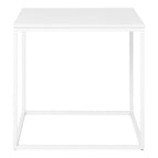 Table d’appoint blanche en acier et mélaminé 45x45 cm