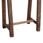 Tabouret en bois recyclé organique brun naturel, 85x43 cm