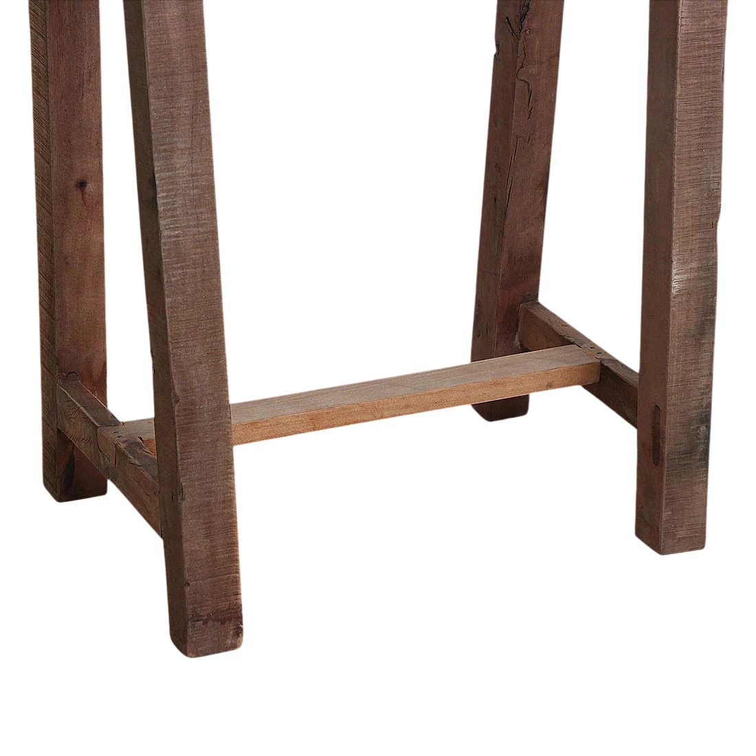 Tabouret en bois recyclé organique brun naturel, 85x43 cm