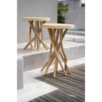Table d’appoint en bois sculpté – Pieds entrelacés – Ø60 cm