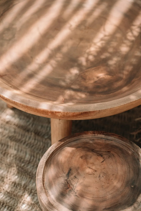 Table d’appoint en bois de suar naturel 35x35x30 cm