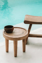 Table d’appoint en bois de suar naturel 40x40x35 cm
