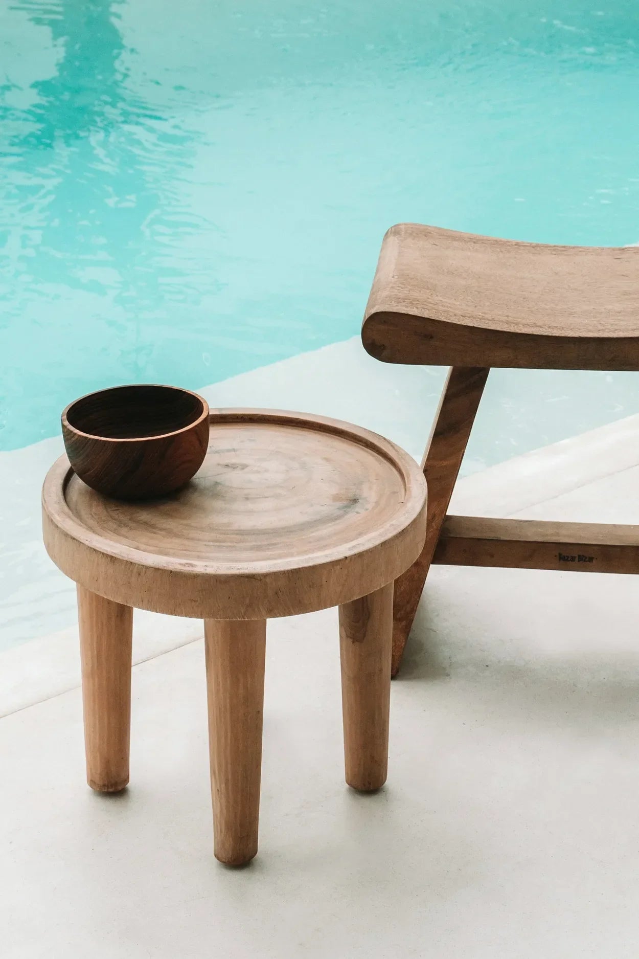 Table d’appoint en bois de suar naturel 40x40x35 cm