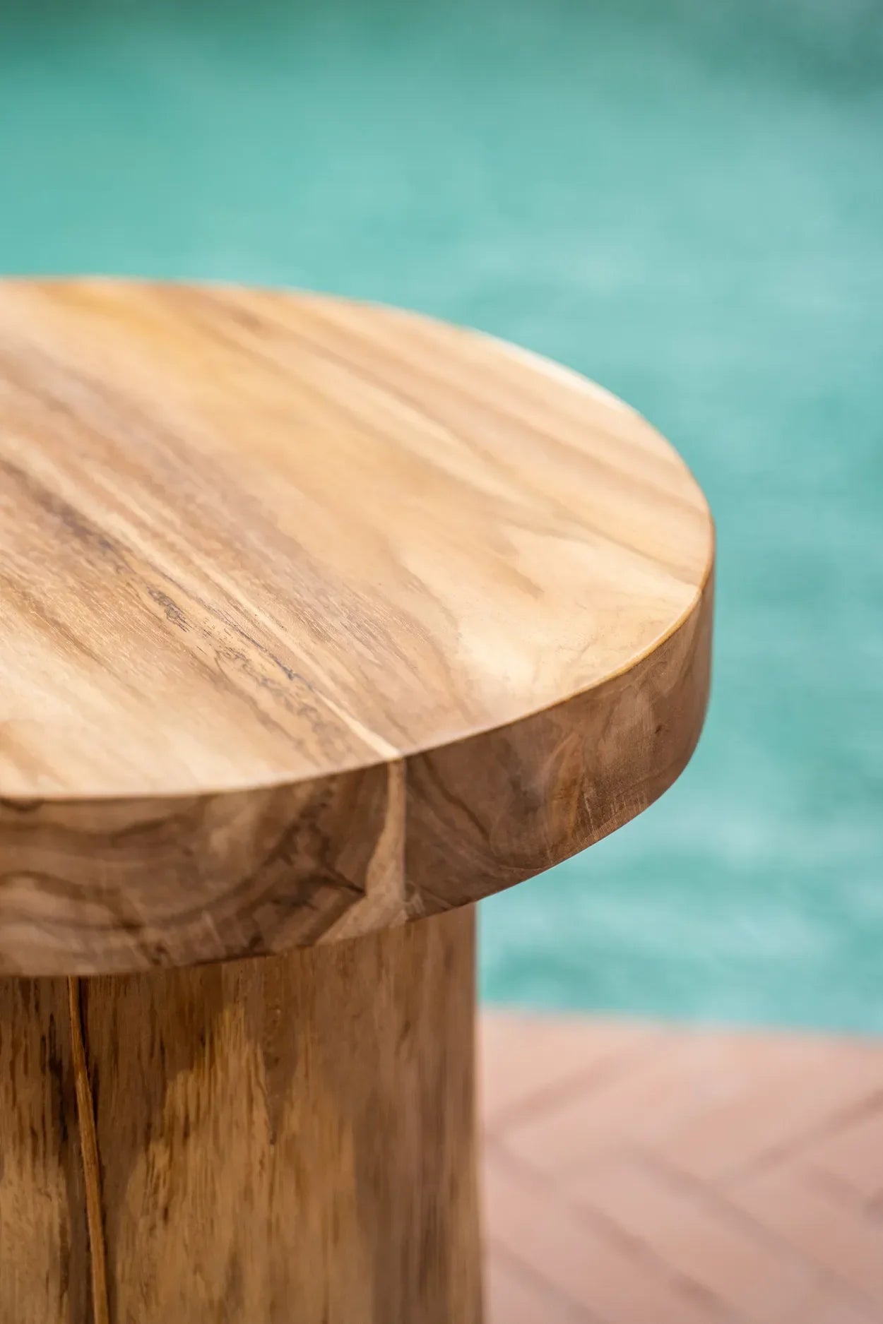 Table d’appoint en bois de Suar naturel 45x30 cm