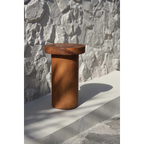 Table d’appoint en bois de Suar naturel 45x30 cm