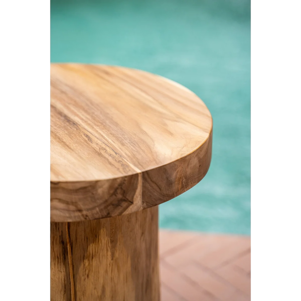 Table d’appoint en bois de Suar naturel 45x30 cm