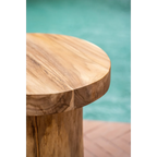 Table d’appoint en bois de Suar naturel 45x30 cm