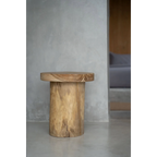 Table d’appoint en bois de Suar naturel 45x30 cm
