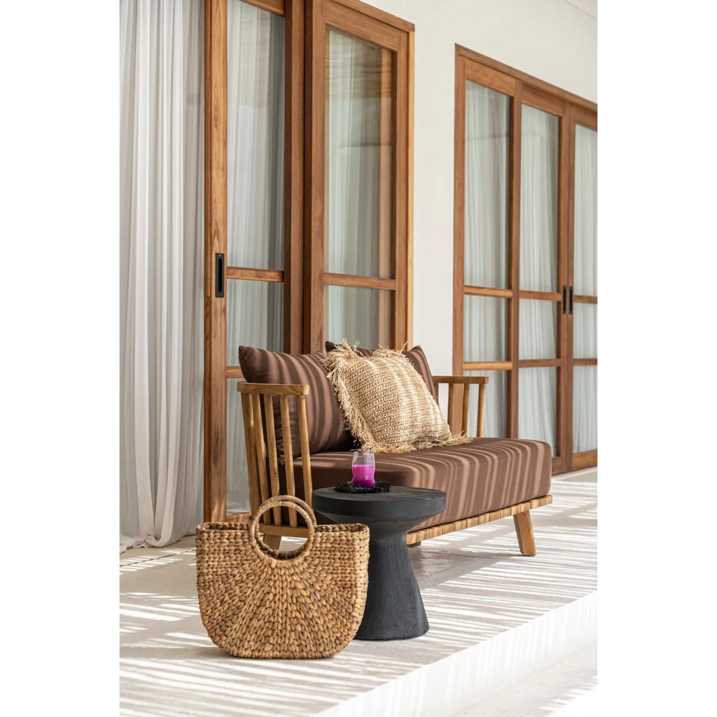 Table d’appoint en bois de suar noir 40x40 cm